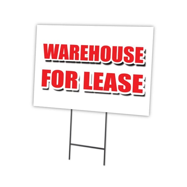 Warehouse For Lease Yard & Stake outdoor plastic coroplast window, C-1216-DS-Warehouse For Lease